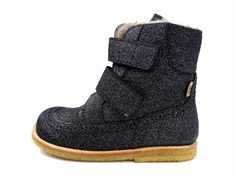 Bisgaard winter boots black glitter with velcro and TEX
